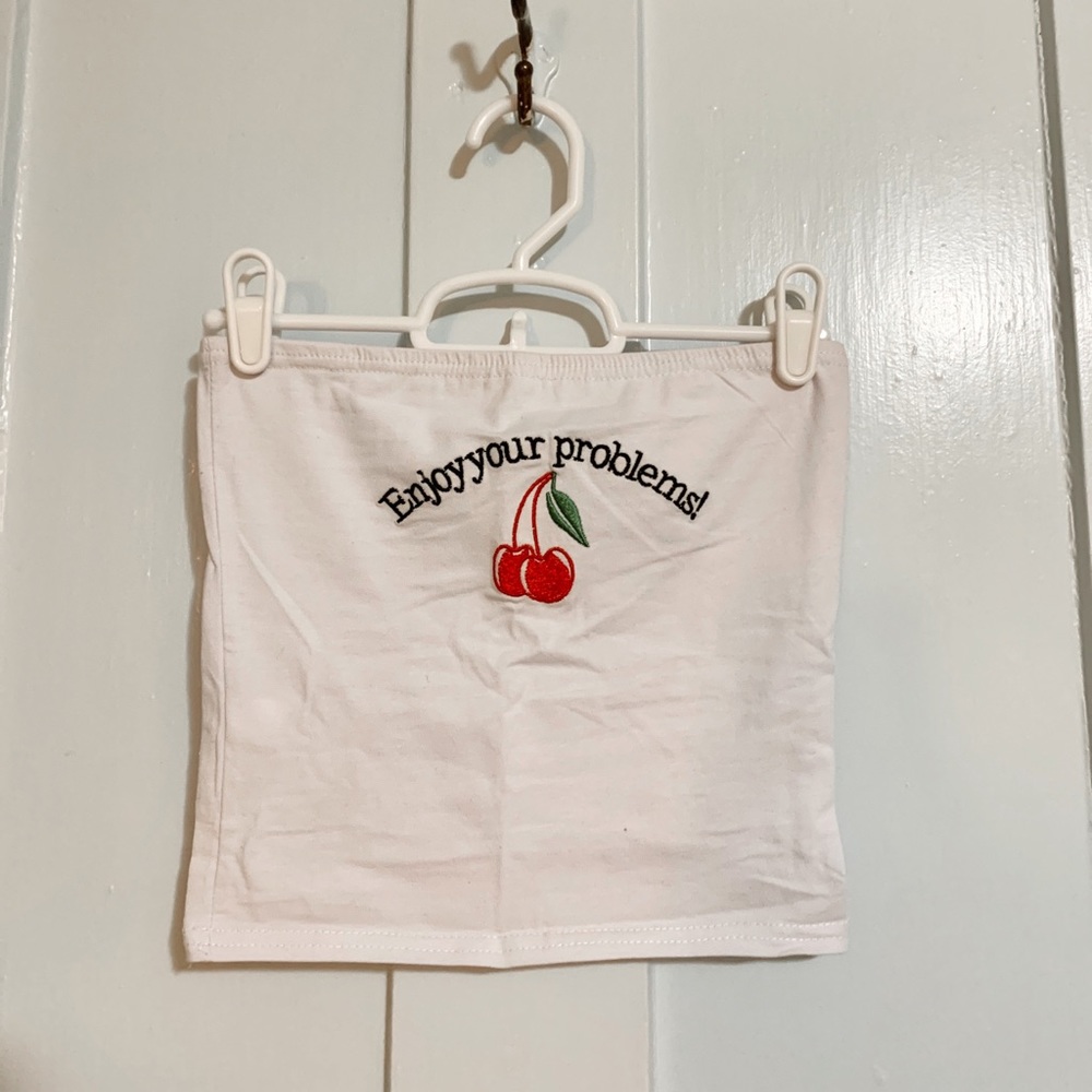 SHEIN Women’s “Enjoy Your Problems” Tube Top